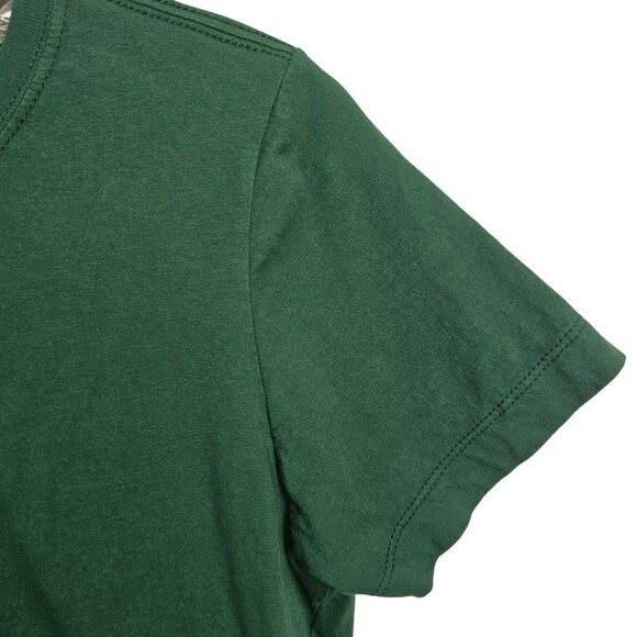 Womens Basic Casual Athleisure Soft Solid Green Slim Fit Crewneck Tee NIKE LG - Picture 4 of 9